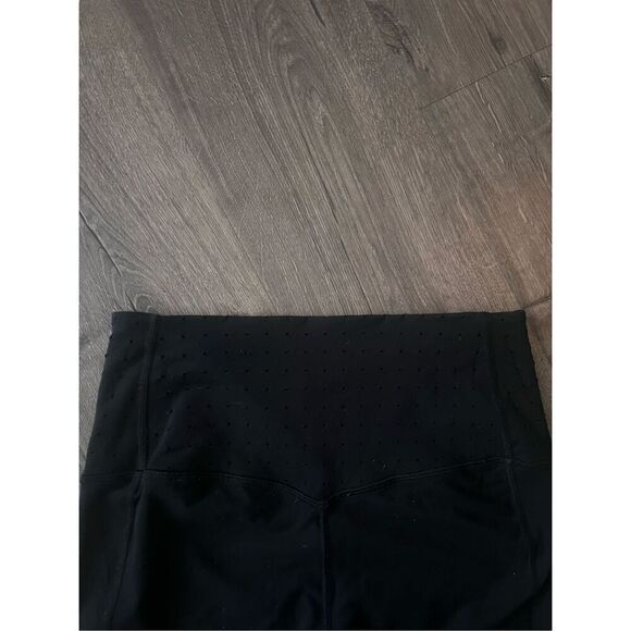 Nike Capri Leggings Womens Large Black Mid Rise Elastic Waist - Picture 4 of 5